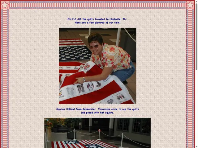 Screenshot of the original WTCQuilt.com: Nashville, July 2004