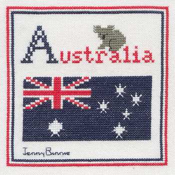 Cross-stitched memorial square by Jenny Binnie