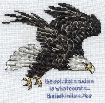 Cross-stitched memorial square by Jeri Phillips