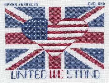 Cross-stitched memorial square by Karen Venables